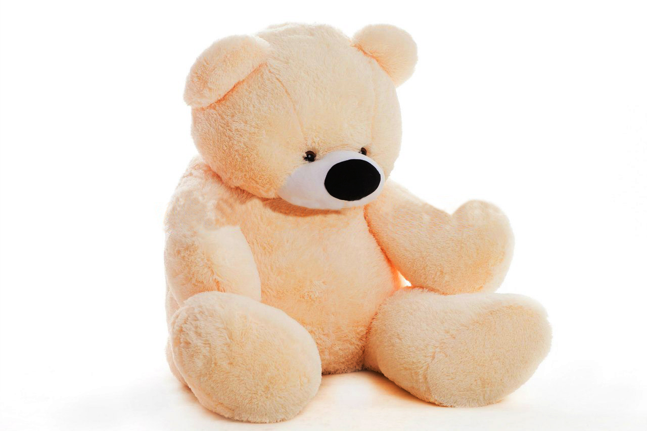 М'яка іграшка Фабрика ведмедик Бублик 45 см Персиковий (М-054)