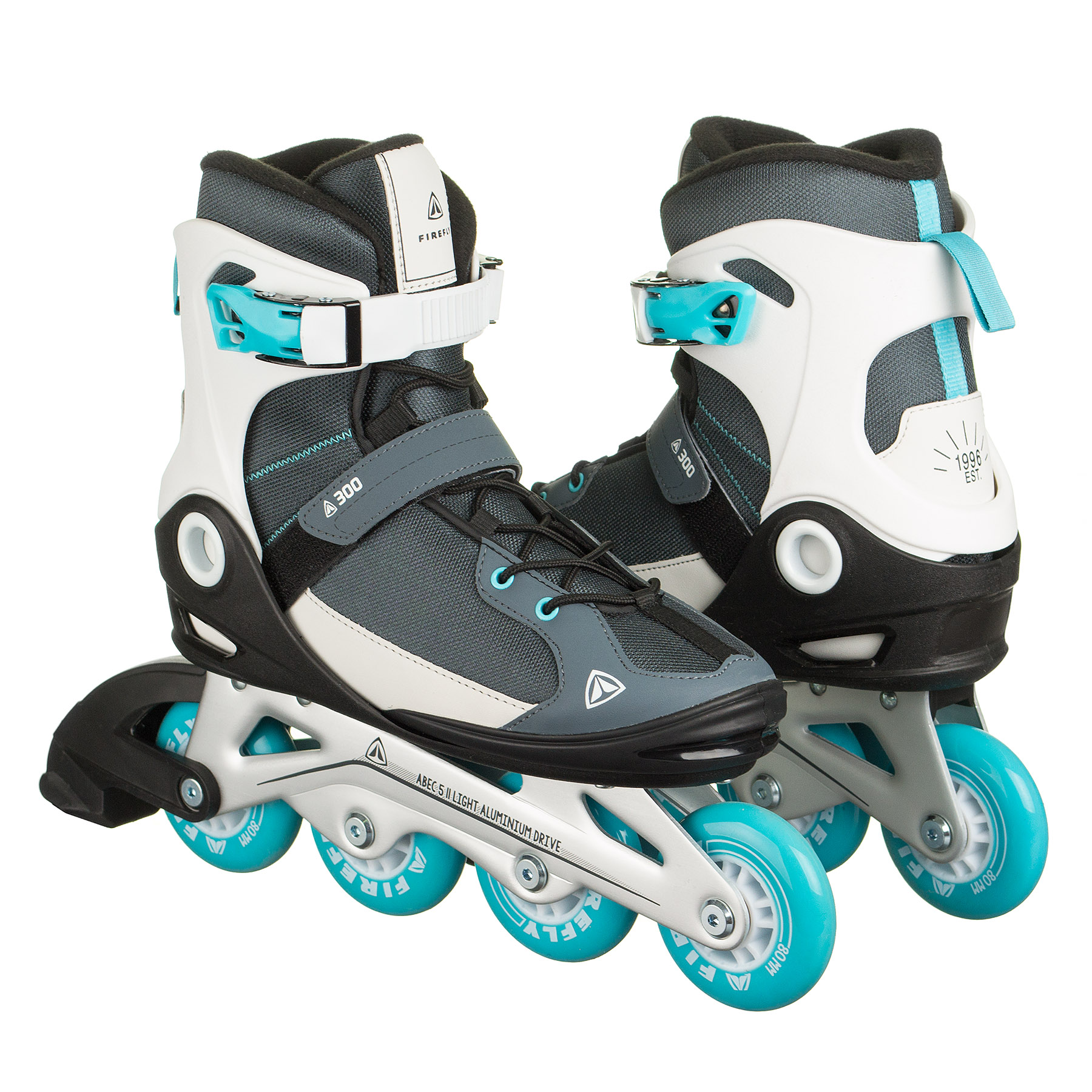 Жіночі роликові ковзани Firefly ILS300L 40 White/Grey/Turquoise (ILS300L-40)