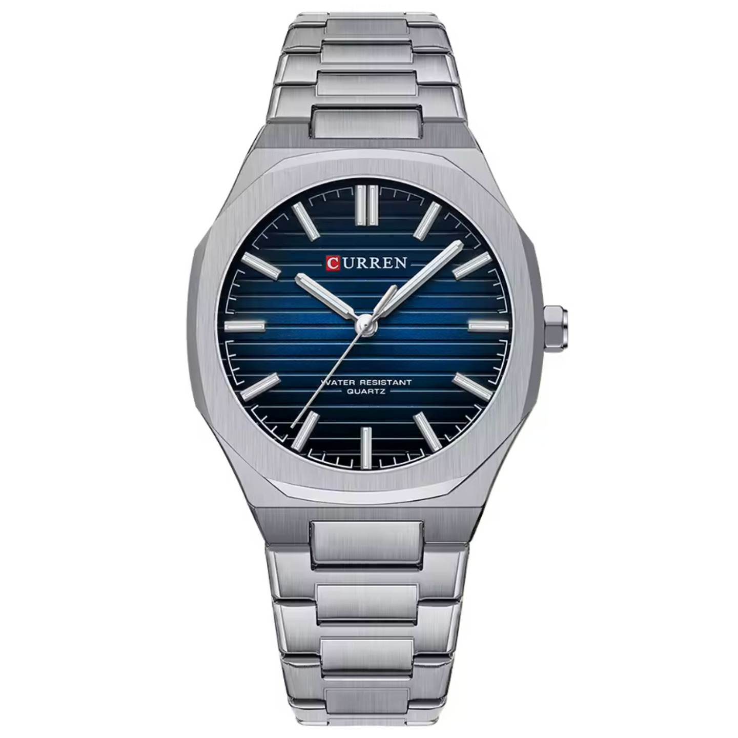 Наручний годинник чоловічий Curren Lester Сріблястий (3519)